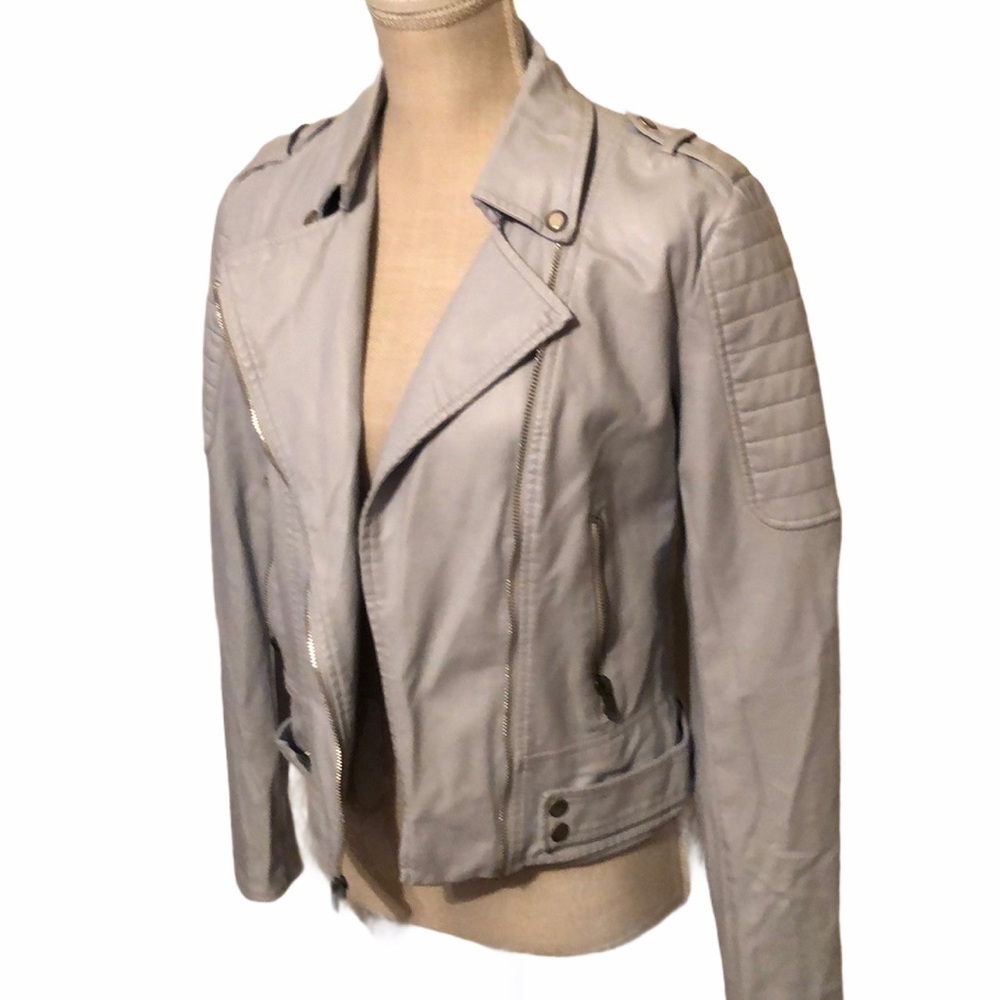 Marc New York (nwot)faux gray leather crop jacket - Picture 2 of 12